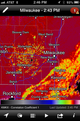 Correlation Coefficient - December 20, 2012 - Wisconsin Blizzard